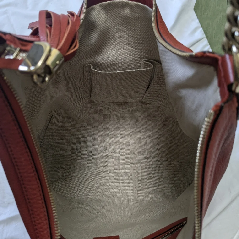 Gucci Soho Red Chain Hobo